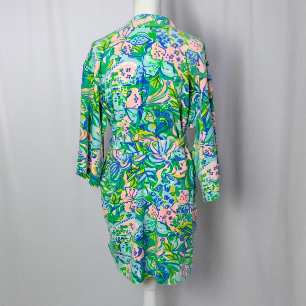 Lilly Pulitzer Super Soft Velour Elaine Robe  s/m - Picture 4 of 7